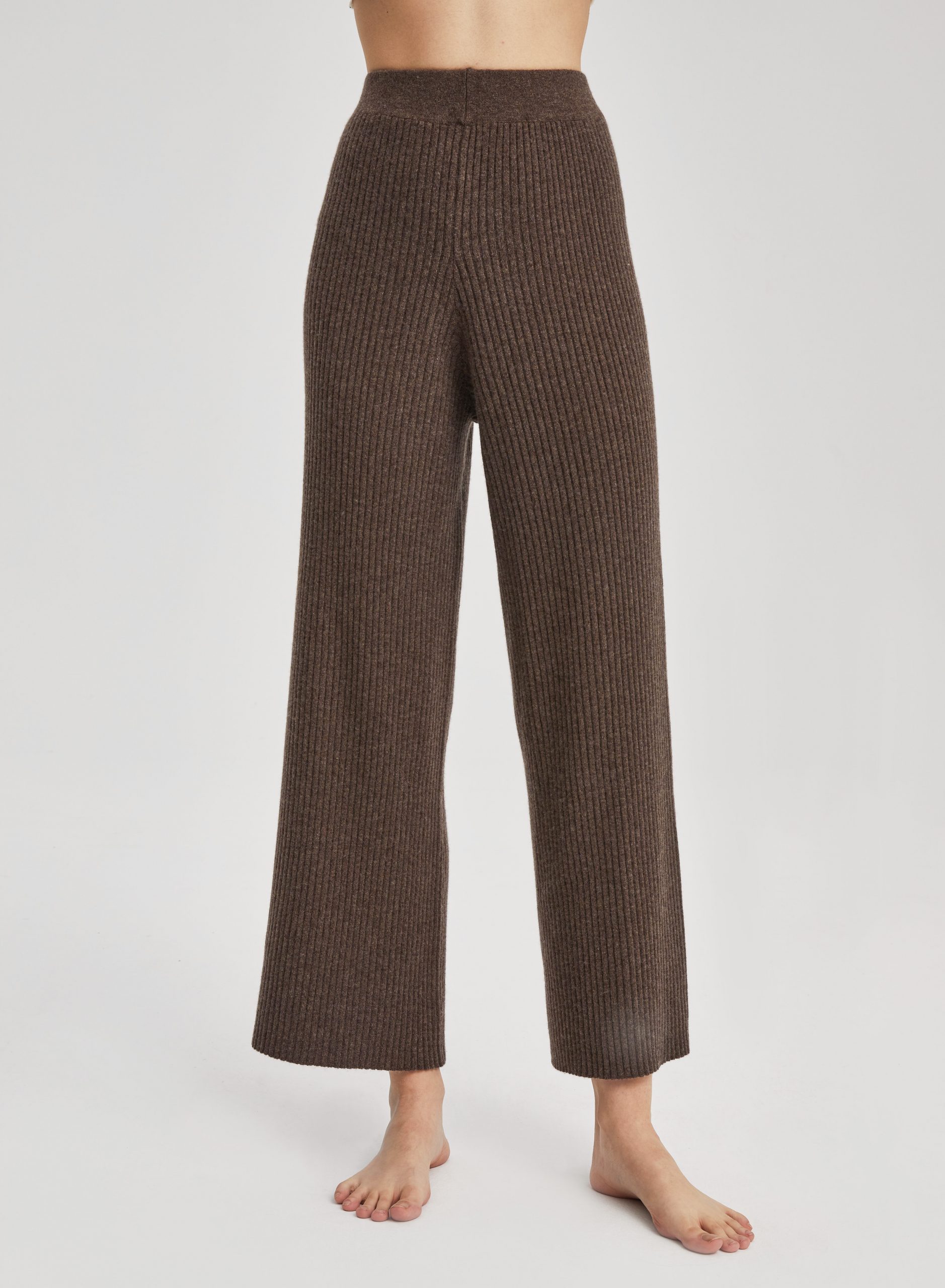 100% Cashmere Rib-Knit Crew Neck Pullover | Nap Loungewear