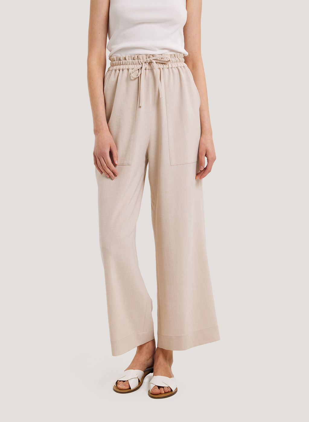 Drawstring Palazzo Pants