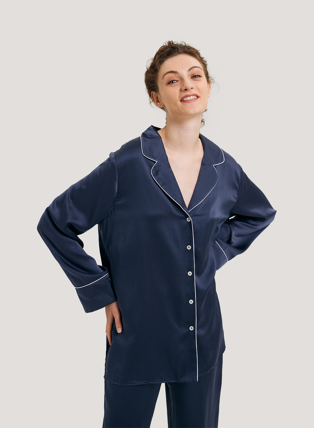 Amore Silk Pajama Shirt – 100% Silk Pajamas