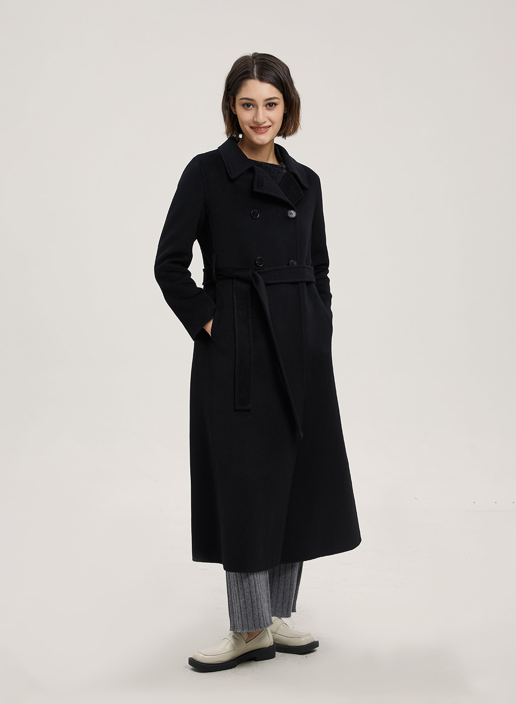 Pure Cashmere Trench Coat
