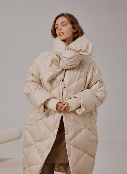 long light down jacket women's
