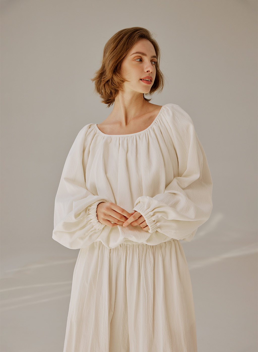 Loose Gathered Blouse