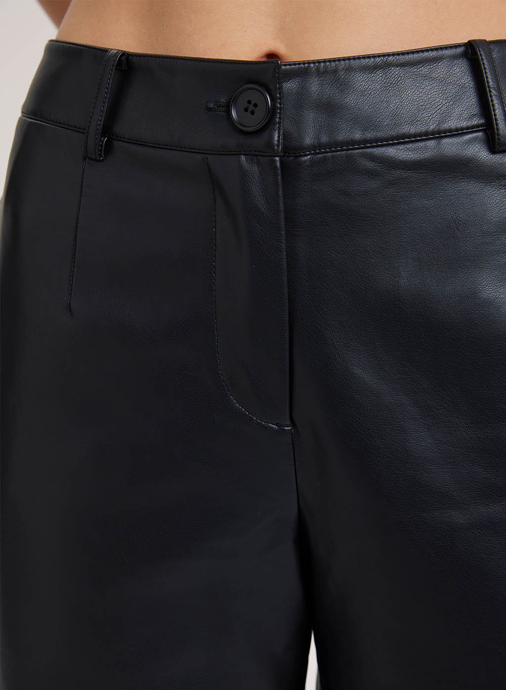 Faux Leather Straight Leg Pants | Nap Loungewear