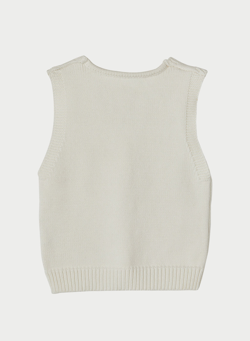 Kids Rib-Knit Buttoned Vest | Solid Sweater | Nap Loungewear