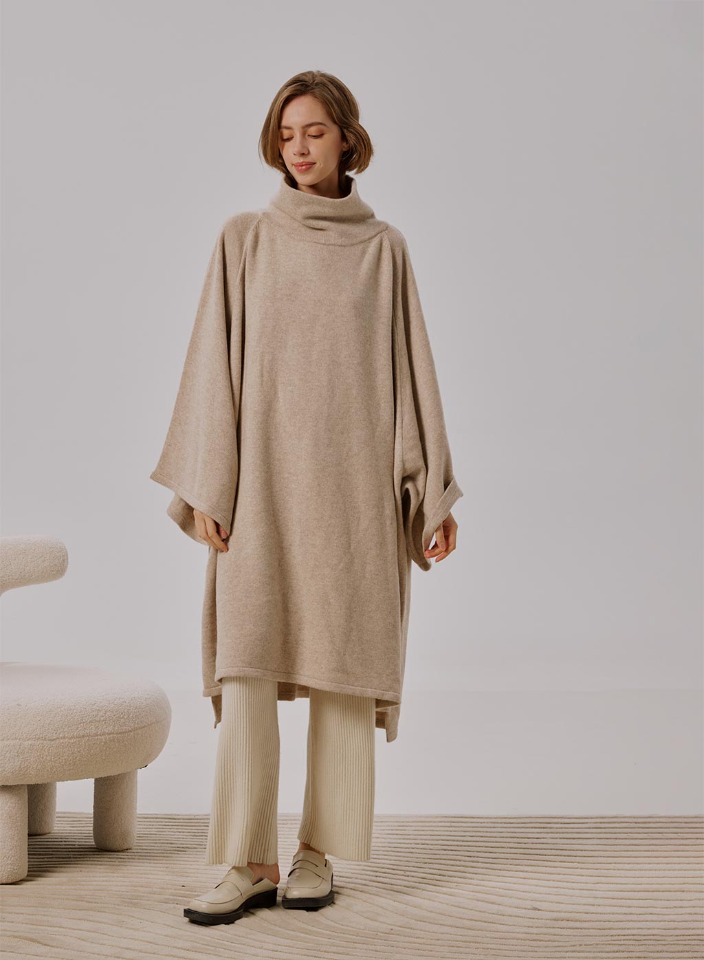 Plus Size Thermal Waffle Knit Dress