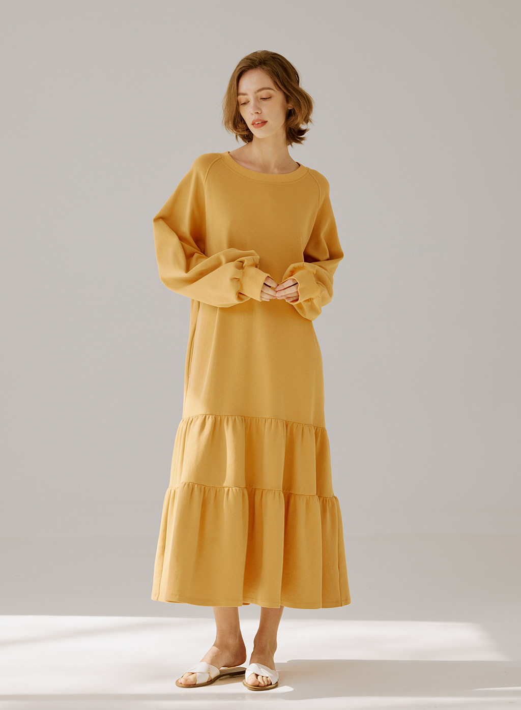 long sleeve cotton maxi dress