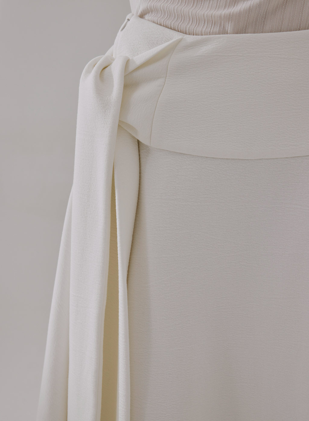 White Pleated Midi Skirt - Long Skirt - Nap Loungewear